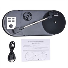 Mini Record Player Converts Recorder to MP3 with Speakers 33/45RPM