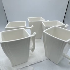 MALACASA Flora Porcelain Coffee Mug Tea/Coffee Cups, 330ml, Ivory White