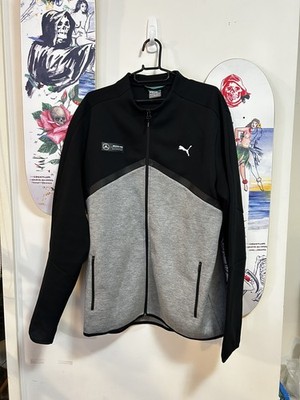 Puma Mercedes AMG Petronas F1 Team Black Sweat Jacket Mens Size Large