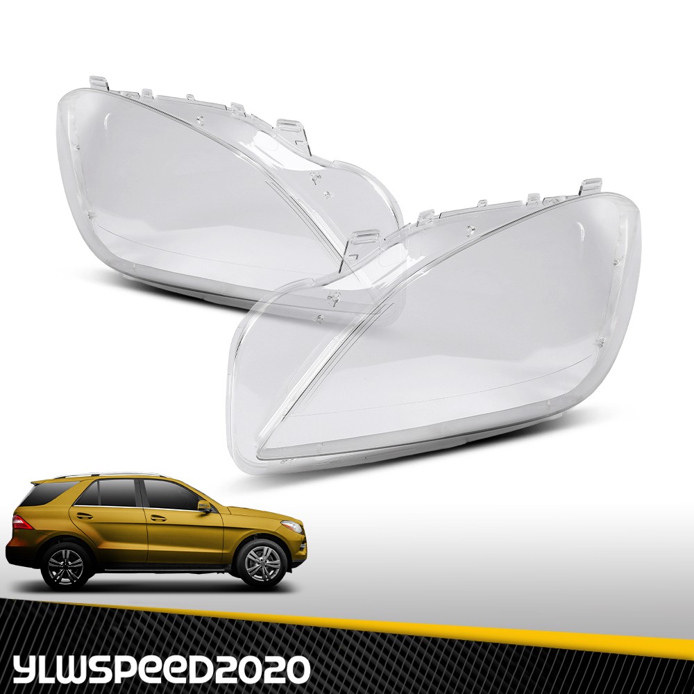 Fits Mercedes Benz ML W166 ML350 ML400 Headlight Headlamp Lens Cover 2011-2015