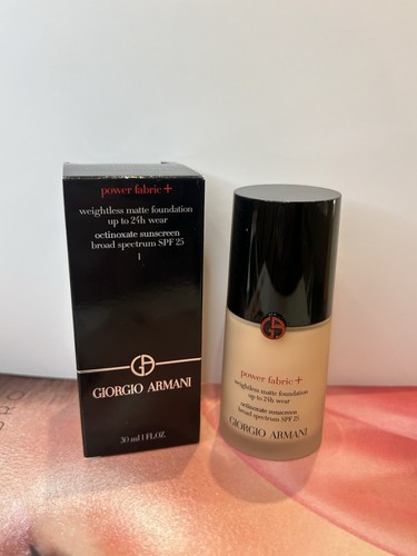 NUEVO EN CAJA Base mate Giorgio Armani 1 Fair Neutral POWER FABRIC spf 25! - Imagen 1 de 8