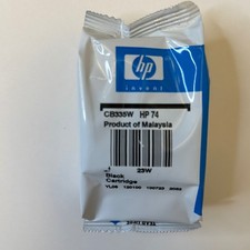 HP 74 CB335W Black Ink Cartridge new unopened genuine HP sealed no box