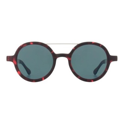 KOMONO Vivien Sunglasses Tortoise Silver NEW burgundy red print silver metal