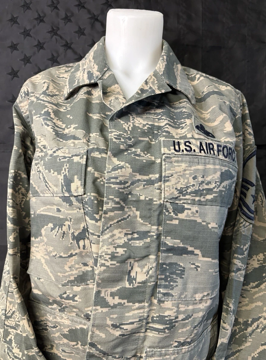 USAF ABU Shirt E7 Master Sergeant Aircrew Wings Digital Tiger