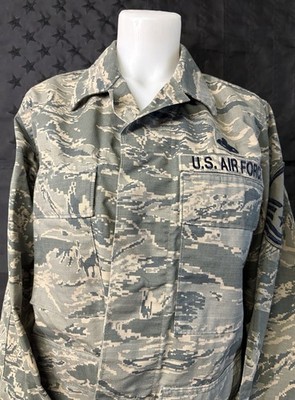 USAF ABU Shirt E7 Master Sergeant Aircrew Wings Digital Tiger Stripe