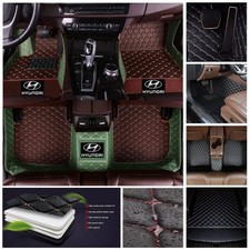 Für Hyundai Auto Fußmatten Koffermatte PU Wasserdicht Custom Alle Jahreszeiten