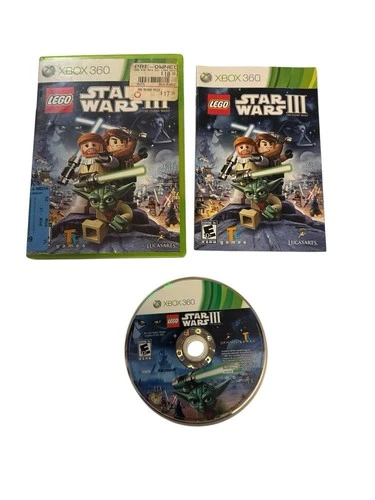 LEGO Star Wars 3 III: The Clone Wars (Microsoft Xbox 360, 2011) Complete, Tested
