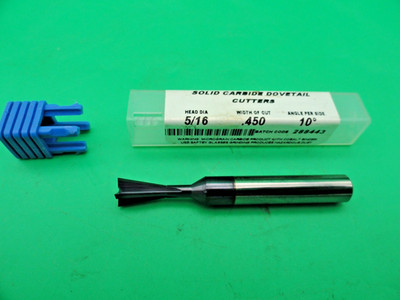 INTERNATIONAL TOOL 86-0210-C 5/16''.450 10deg. SOLID CARBIDE DOVETAIL CUTTER