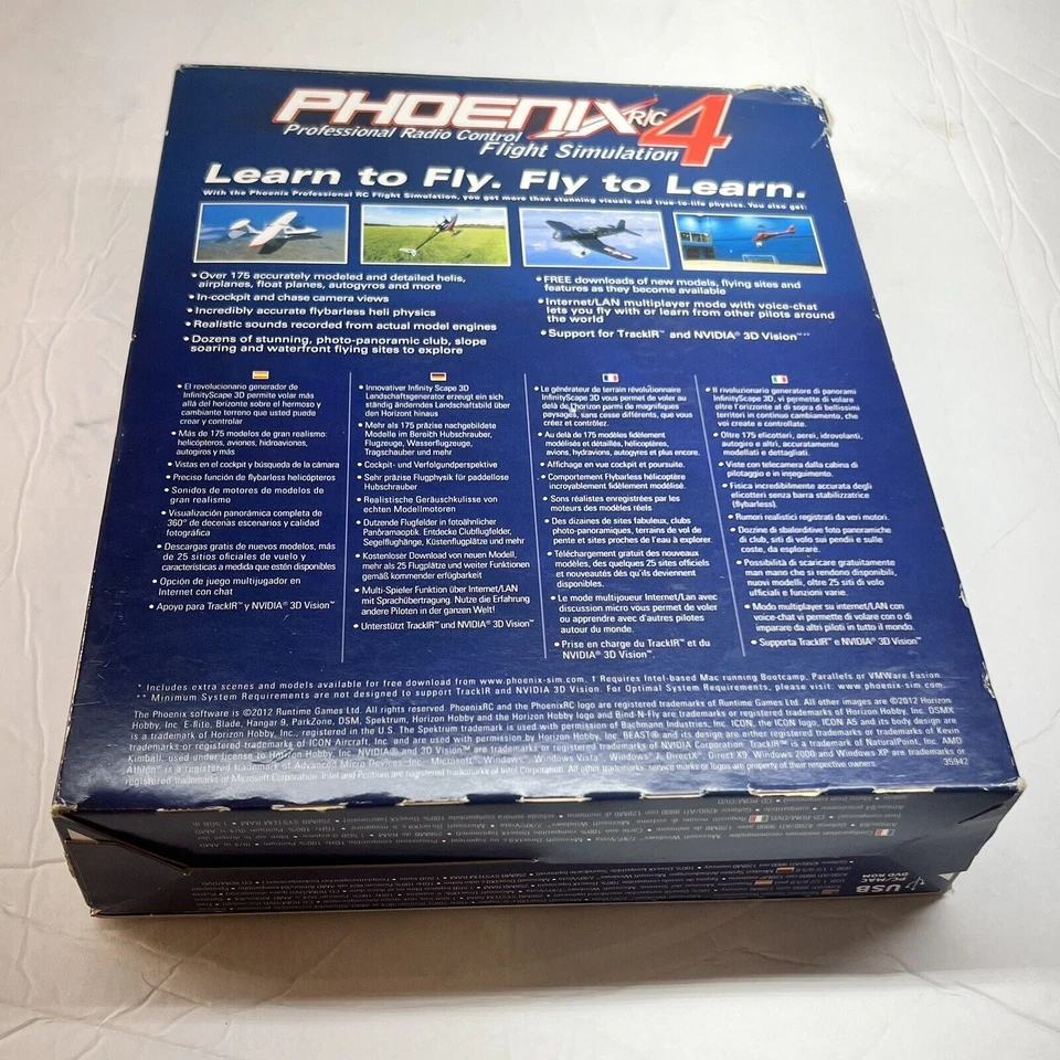 Phoenix R/C 4 Professional RC Flight Simulation 2012 EMPTY BOX ONLY DAMAGED PICS - Image 4 of 4