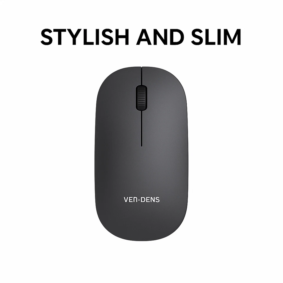 Ven-Dens Wireless Keyboard & Mouse Set - Slim 2.4GHz USB for Microsoft & Mac - Image 3 of 4