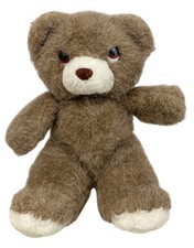 Vintage Russ Berrie Love Teddy Bear Brown Plush Stuffed Animal K-43 Fuzzy Toy 9"