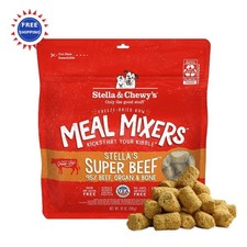 Chewy  s Freeze Dried Raw Beef Meal Mixers Dog Food 18 oz Stella Chewys Topper