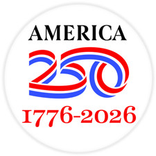 America 250 1776-2026 - 3 Pack Circle Stickers 3 Inch - USA Semiquincentennial