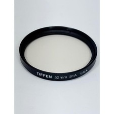 Tiffen 52mm 81A Warming Filter Lens Accessory Black Excellent Made in USA