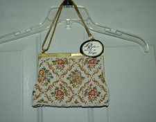 LA REGALE DIGA VINTAGE EVENING BAG PURSE CLUTCH BEADED TAPASTRY BAG