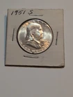 1951 S Uncirculated Franklin Silver Half Dollar