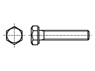 50X 1051326 Screw M16x50 2 Head: Hex Steel Zinc DIN 933 ISO 4017 BOSSAR
