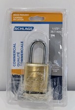 Schlage KS23D2300 Commercial 23 Series Brass Padlock (1-1/2" x 5/16" Shackle)