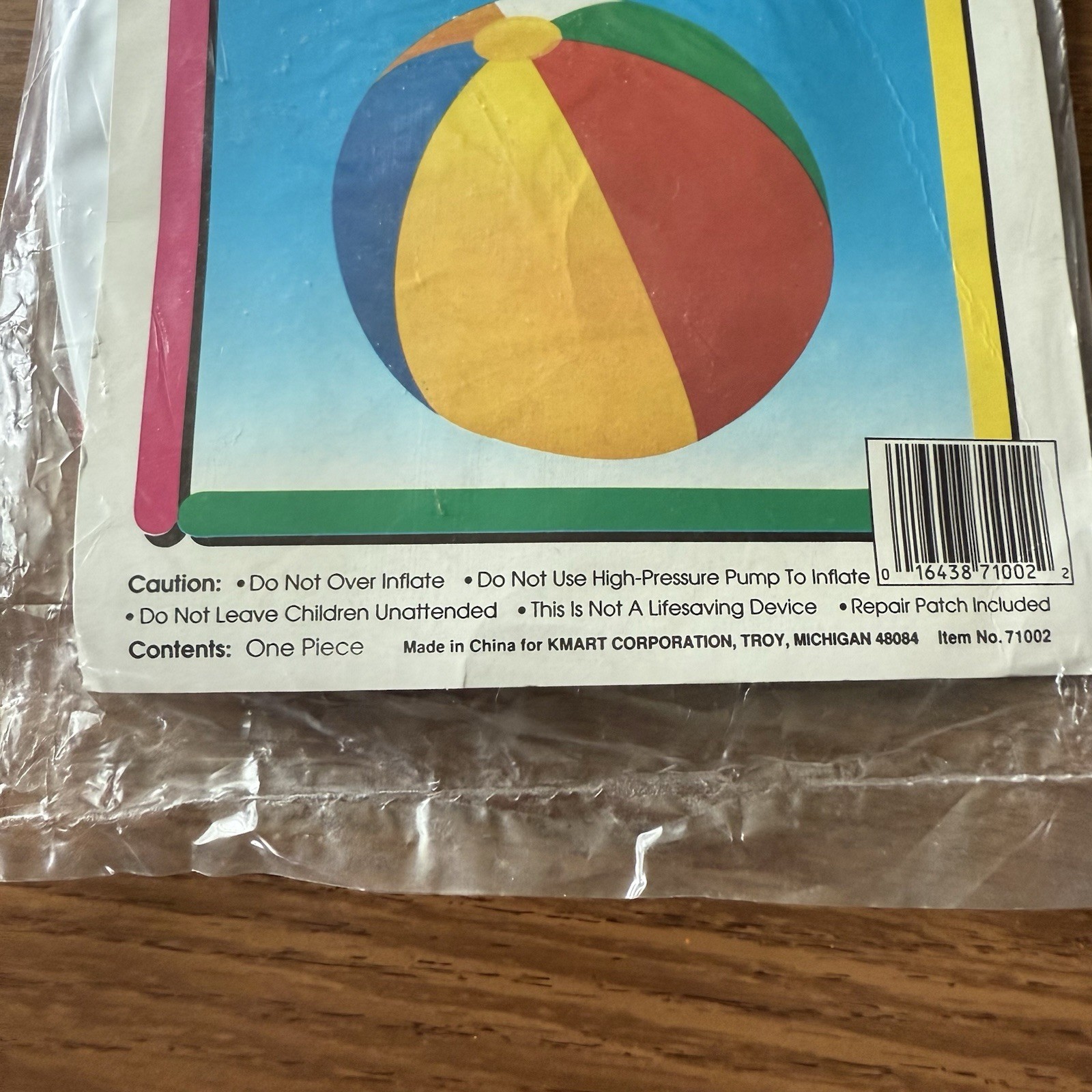 VTG 1998 Swim N Play Sun N Fun Rare Inflatable 20" Inch Beach Ball Vinyl Vintage