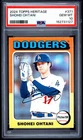SHOHEI OHTANI 2024 TOPPS HERITAGE #371 PSA 10 GEM 💎 MINT LOS ANGELES DODGERS
