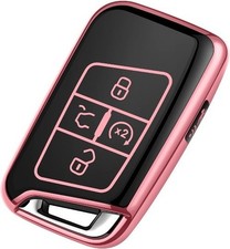 Key Fob Cover, Premium Soft TPU Full Protection Key Fob Case Color: Rose Pink