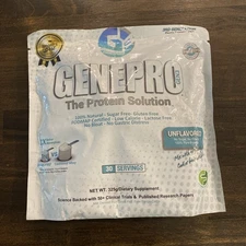 Genepro Unflavored Protein Powder 30 servings. Exp. 9/25