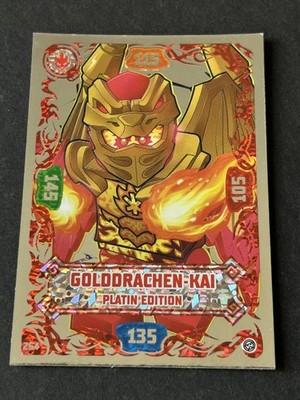 Lego Ninjago TCG Serie 8 #254 Golddrachen-Kai Platin Edition
