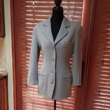 Calvin Klein Collection Designer Suit Jacket Taupe Size 2 Vintage