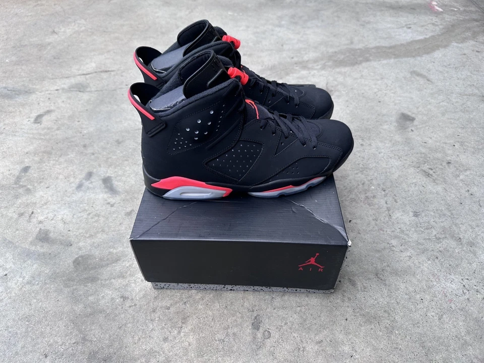 Nike Air Jordan 6 VI Hombre Baloncesto 2014 Negro/Infrarrojo 384664-023 - Talla 11 Foto 3 de 4