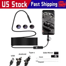 6LED USB Snake Endoscope Borescope HD Inspection Camera For Android Type C Lot