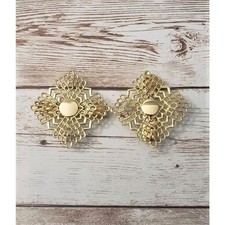 Vintage Shoe Clips - Large Fancy Gold Tone