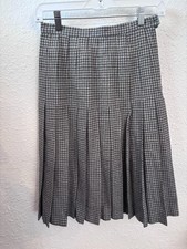 Vintage Pendleton Gray Pleated Wool Skirt 6 preppy old money autumn academia