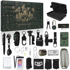 Survival Kit Advent Calendar for Men 2025-24 Days Christmas Countdown Survival T