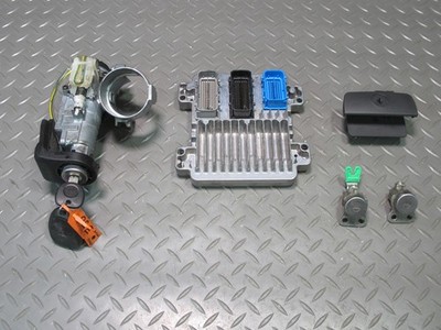 06-10 PONTIAC SOLSTICE SKY 2.4L A/T ECM ECU IGNITION DOOR GLOVE LOCK KEY SET OEM