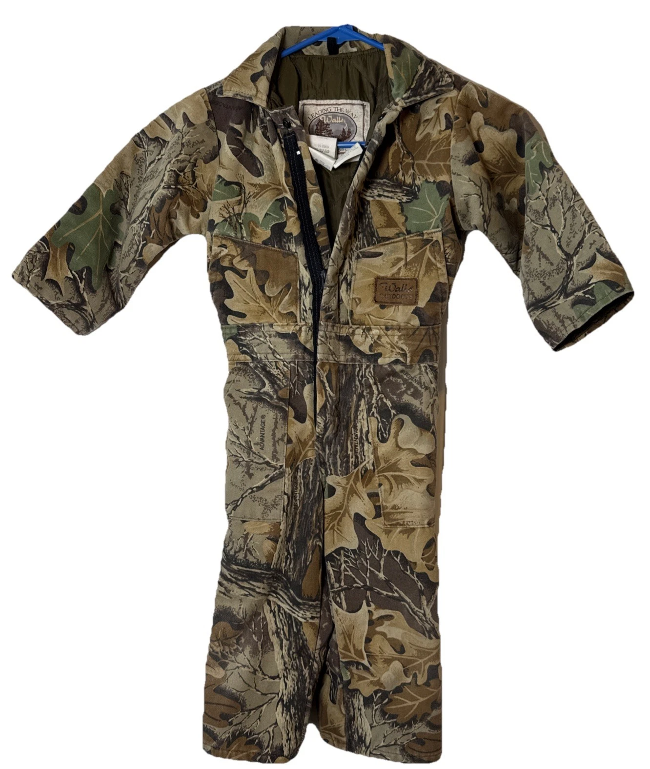 Vintage Walls Outdoors Youth 4 Camo Insulated Coveralls USA Hunting Realtree