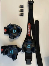 3x HTC Vive Tracker 2.0 Full Body Tracking VRChat Straps Included - Tested