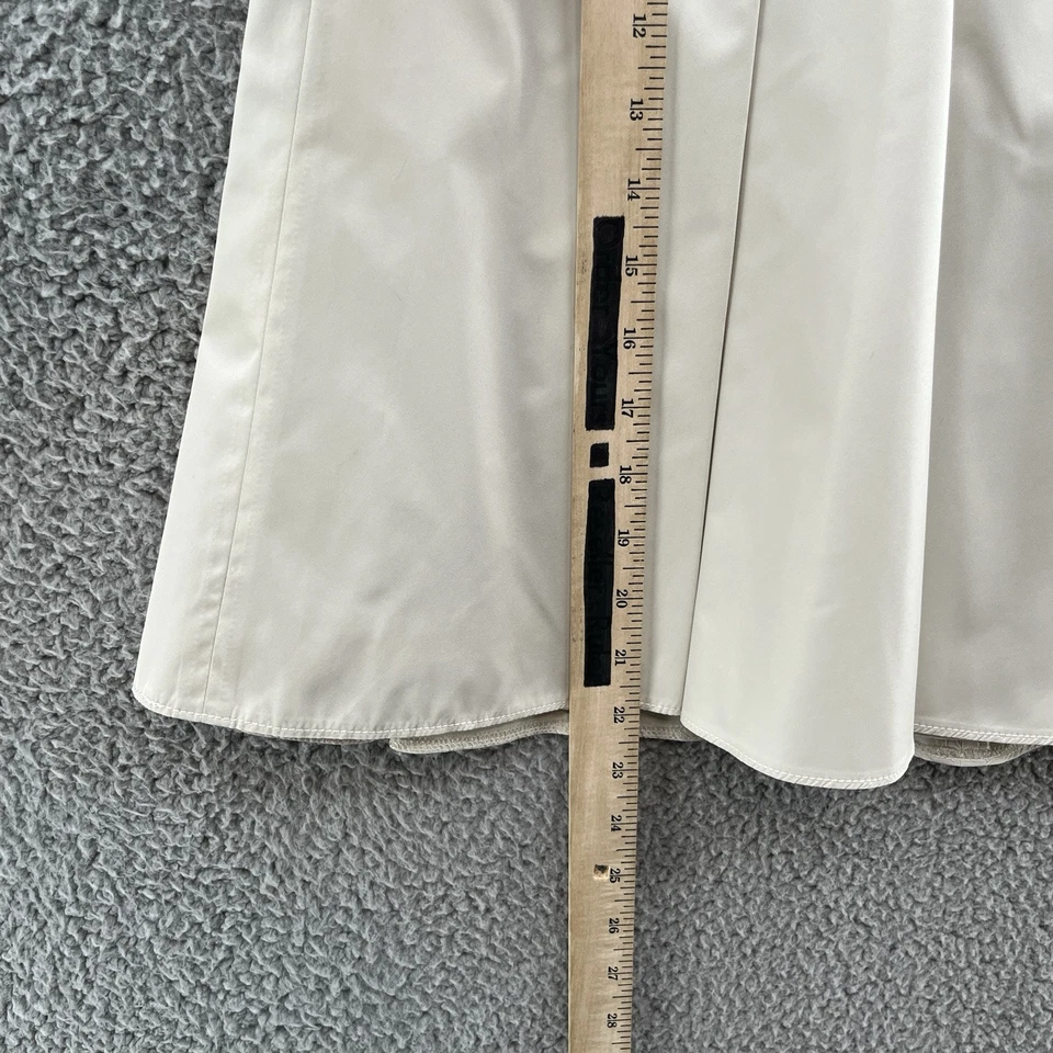 Falda Lida Baday Mujer 4 Beige Plisada Acampanada Hasta la Rodilla Bolsillos Negocios Carrera Foto 3 de 4