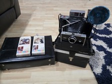 Vintage Polaroid Automatic 250 Land Camera with Case  Flash   Untested