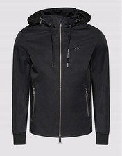 Armani Exchange giacca nera con cappuccio media uomo giubbino nuovo con etichetta originale £180