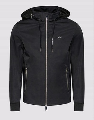 Armani Exchange schwarze Kapuzenjacke Medium Herrenjacke neu mit Etikett Original £180