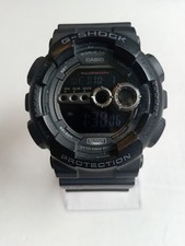 Casio Men's Watch G-Shock X-large G World Timer Round Black Resin Strap GD100-1B