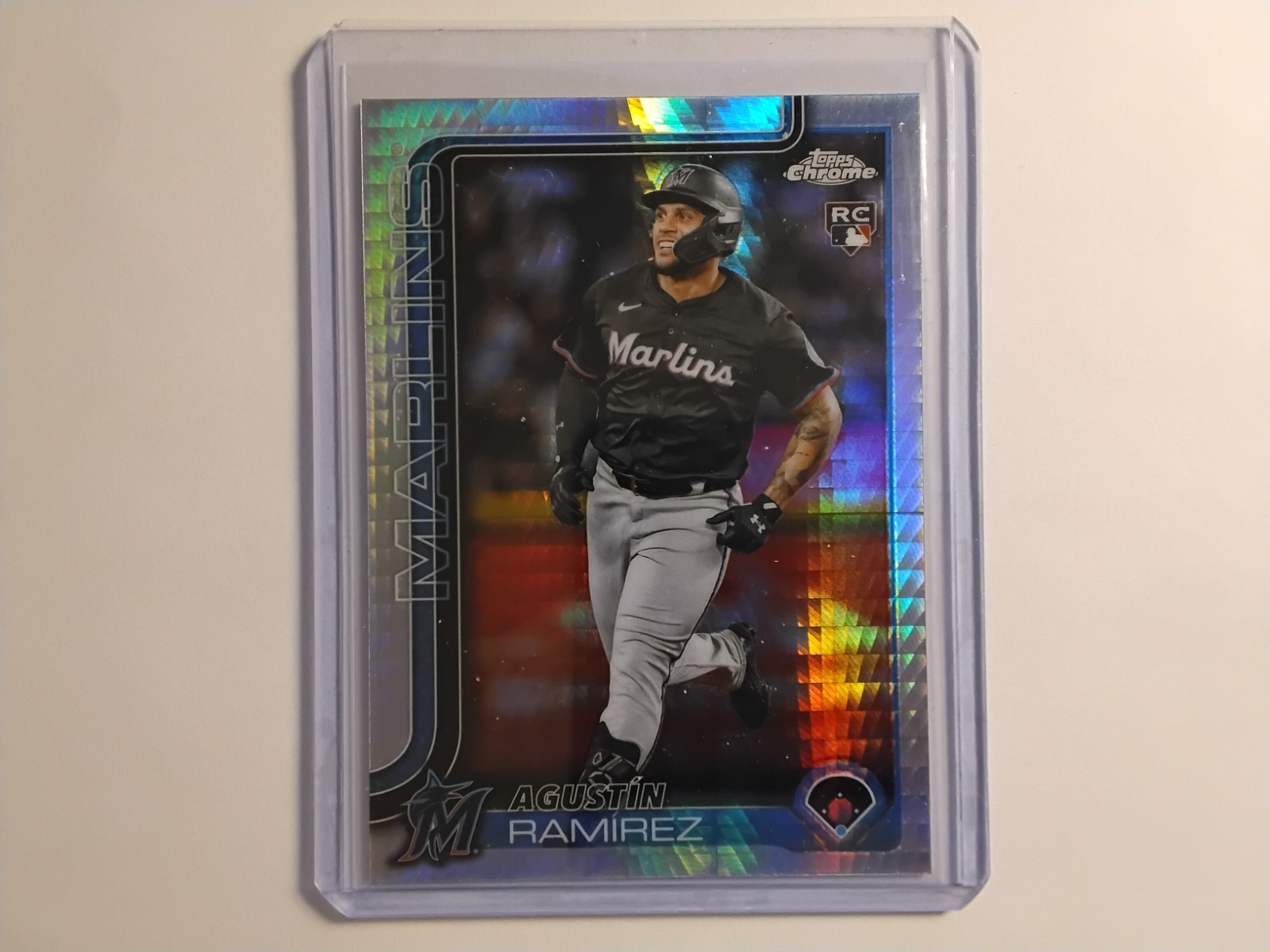 2025 Topps Chrome Update Agustin Ramirez (RC) #USC200 Prizm Refractor Marlins