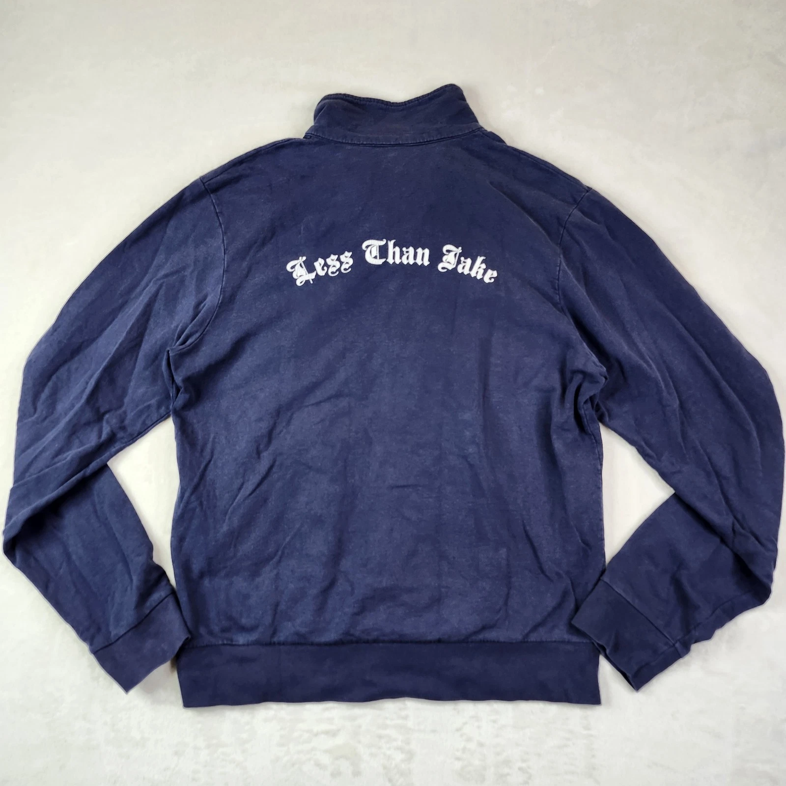 Vintage Less Than Jake Full Zip Track Jacket Mens Large Navy USA Made - product detail image 3