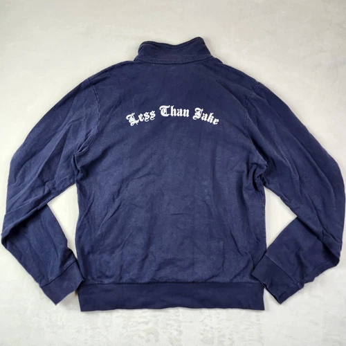 Vintage Less Than Jake Full Zip Track Jacket Mens Large Navy USA Made  image 3