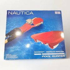Nautica Lightweight Pool Surfer Water Scooter, 75min Runtime, 2.8MPH, Red