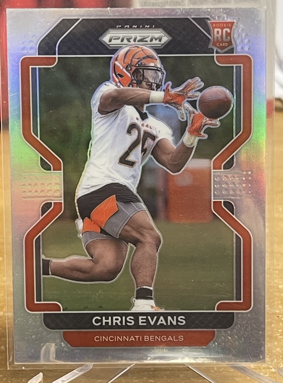 2021 Panini Prizm Football #424 Chris Evans Silver Prizm RC - Cincinnati Bengals