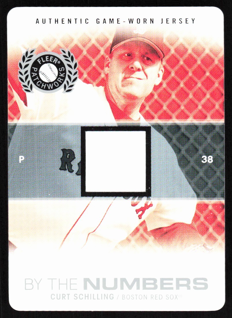 2005 Fleer Patchworks By the Numbers Jersey Die Cut Curt Schilling Jersey 1