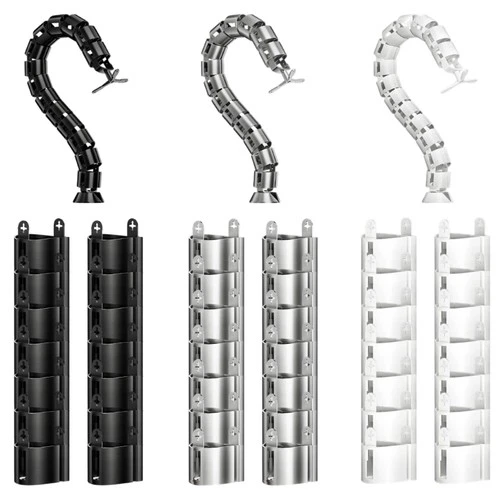 Flexible Snake Cable Management Tube Adjustable Cable Spine Cord Organizer