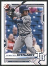 2021 Bowman Draft #BD-100 Heriberto Hernandez Tampa Bay Rays 50530