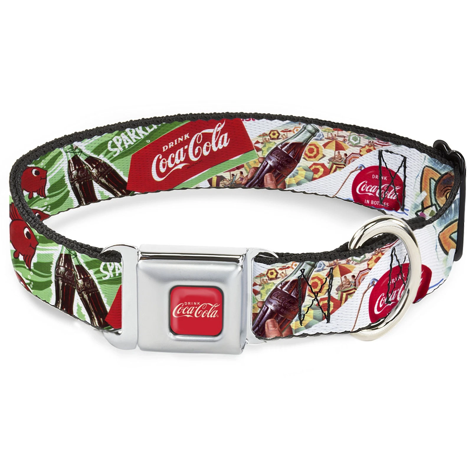 Dog Collar CKAA-DRINK COCA-COLA Logo Full Color Red/White Vintage Co (US IMPORT)